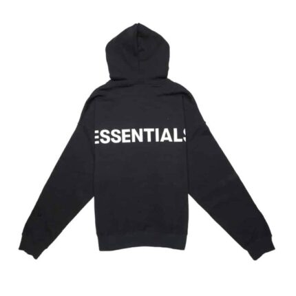 ESSENTIALS 3M Logo Pullover Hoodie- Black