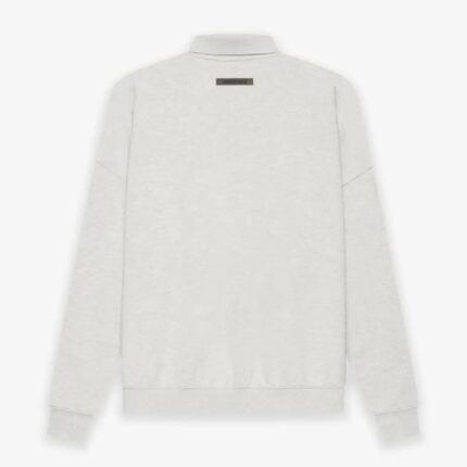 Fear of God ESSENTIALS Long Sleeve Polo Sweatshirt Gray