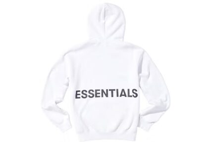 Essentials Graphic Pullover Hoodie – White