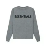 Essentials Overlapped Grey Sweater