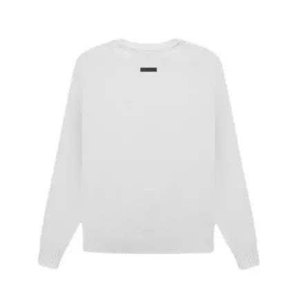 Essentials Overlapped Sweater – White