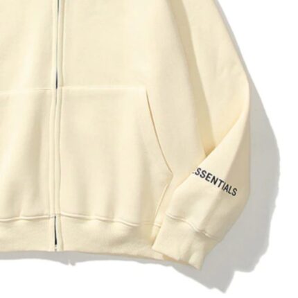 Essentials Zip-up Oversized Hoodie – Cream